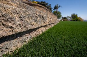Clean and beautiful artificial turf edging and border