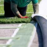 sports turf field installation with glue & seaming page