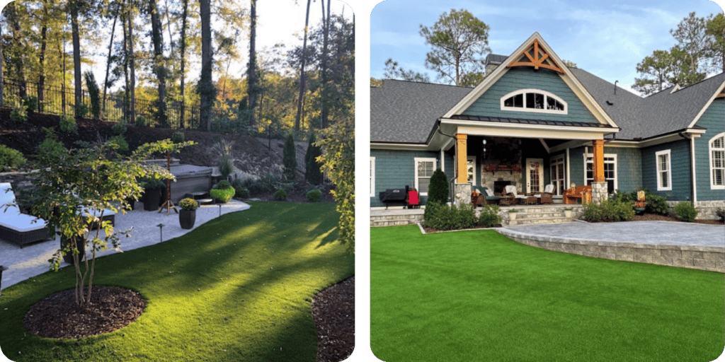 artificial grass in your backyard and front yard